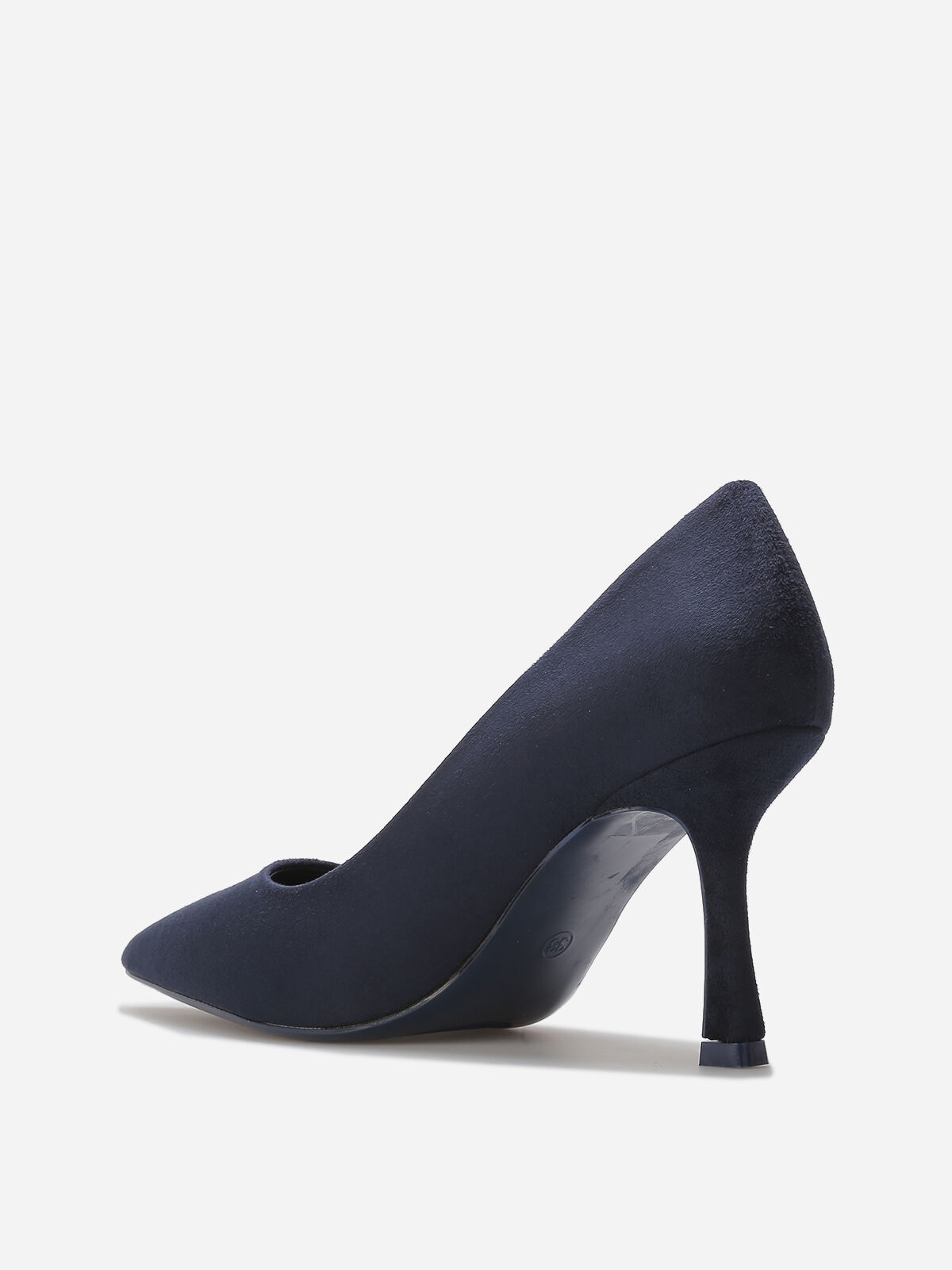 Escarpins pointus en suédine- Bleu