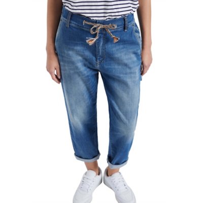 Jean femme Cordon Et Elastique A La Taille PLEASE