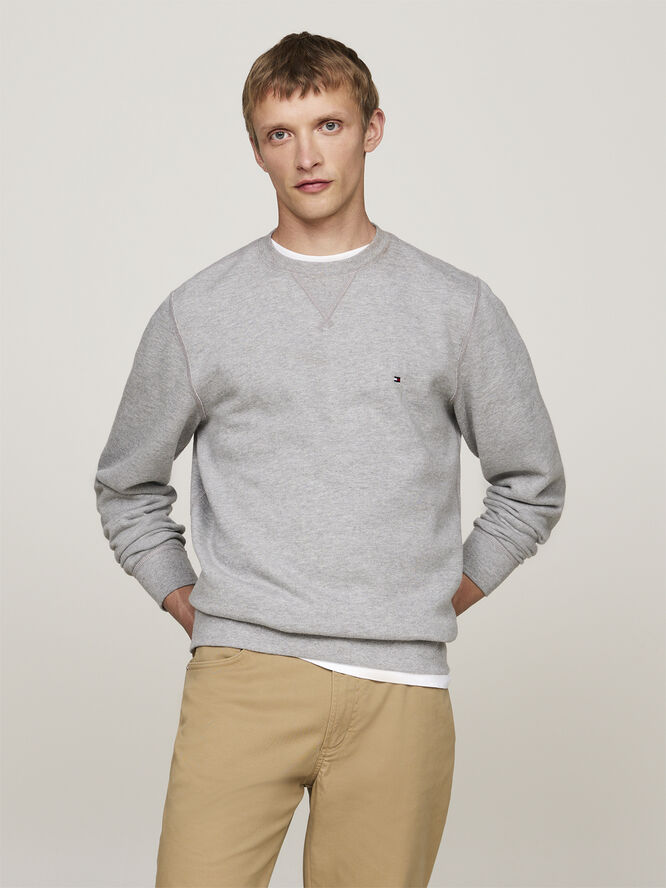 Tommy Hilfiger ESSENTIAL FLEECE CREWNECK Medium grey heather