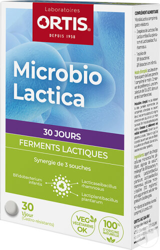 Ortis Microbio Lactica Ferments Lactiques Programme 30 Jours 2x15 Comprimés