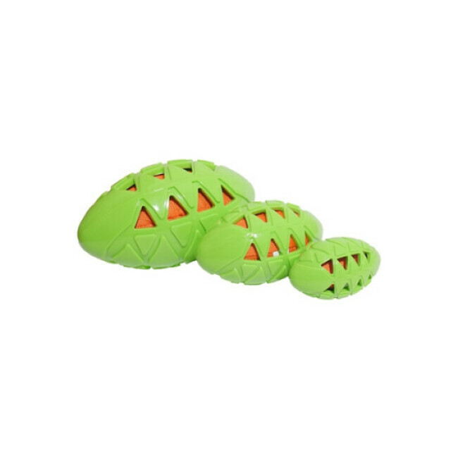 Balle Tough Crunch Rugby Ball Rosewood pour chien
