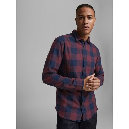 Jack & Jones - 12181602 GINGHAM-PORT ROYAL Rojo