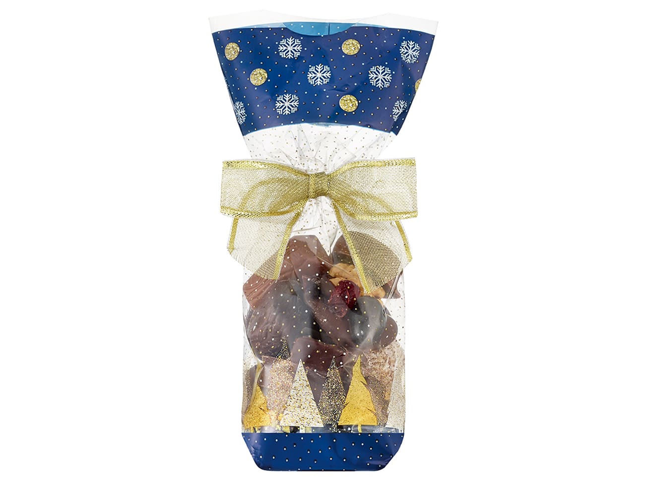 Sachet à confiserie Douce Nuit - Boules et Flocons - 22 x 10 cm