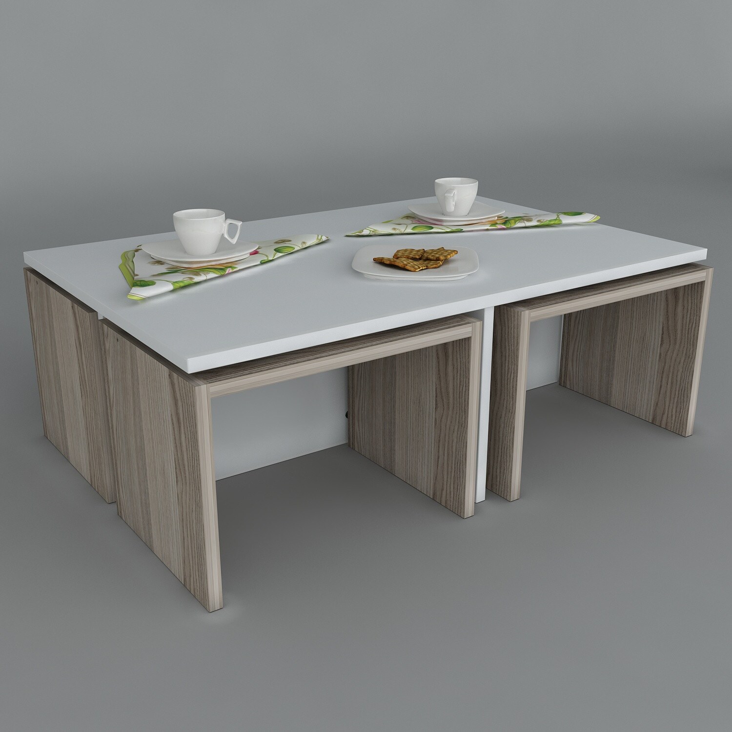Couchtisch Chest Weiß Cordoba Farbvariante: Rot, Größe: XL