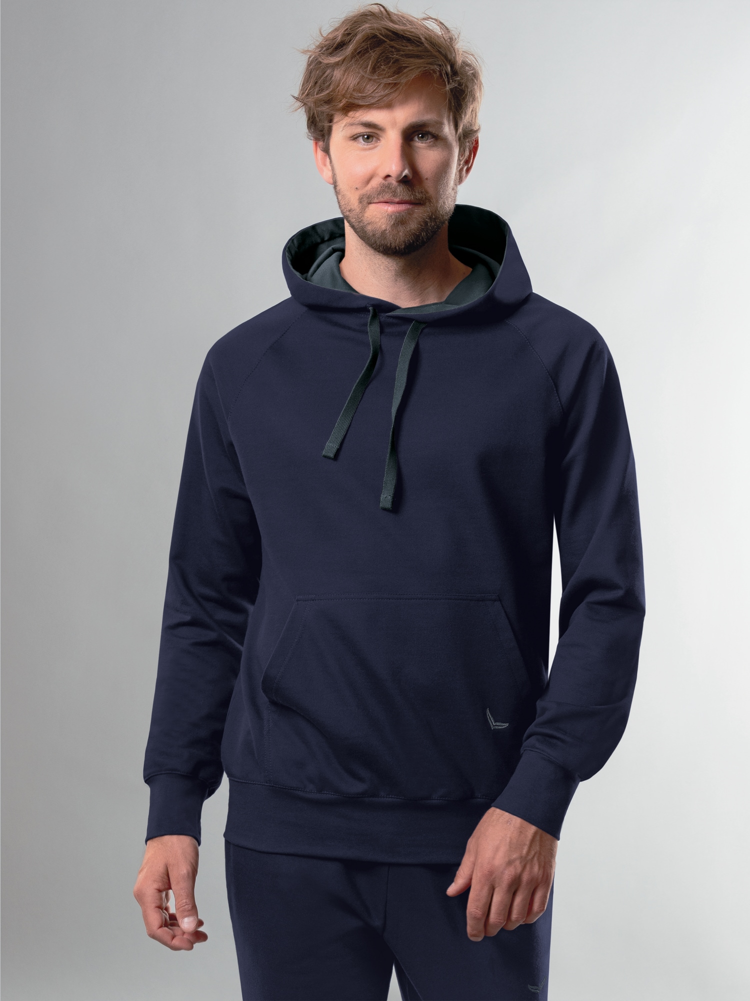 Kapuzensweatshirt aus Biobaumwolle Navy