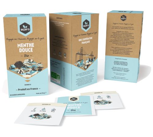 Infusion Bio Menthe Douce - 20 sachets fraicheurs - SCOP TI
