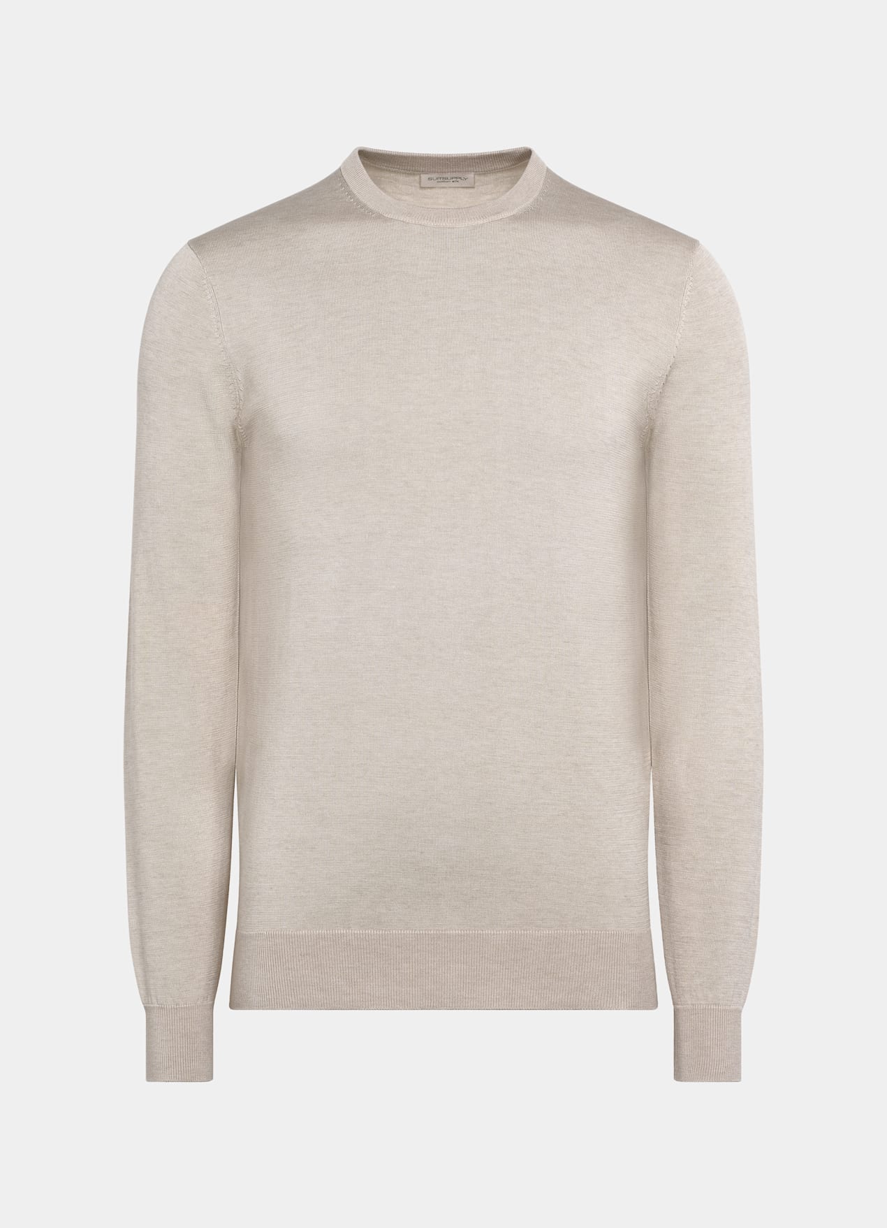 Pull col rond sable
