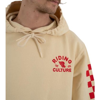 Sweat RIDING CULTURE CHECKERBOARD - Blanc