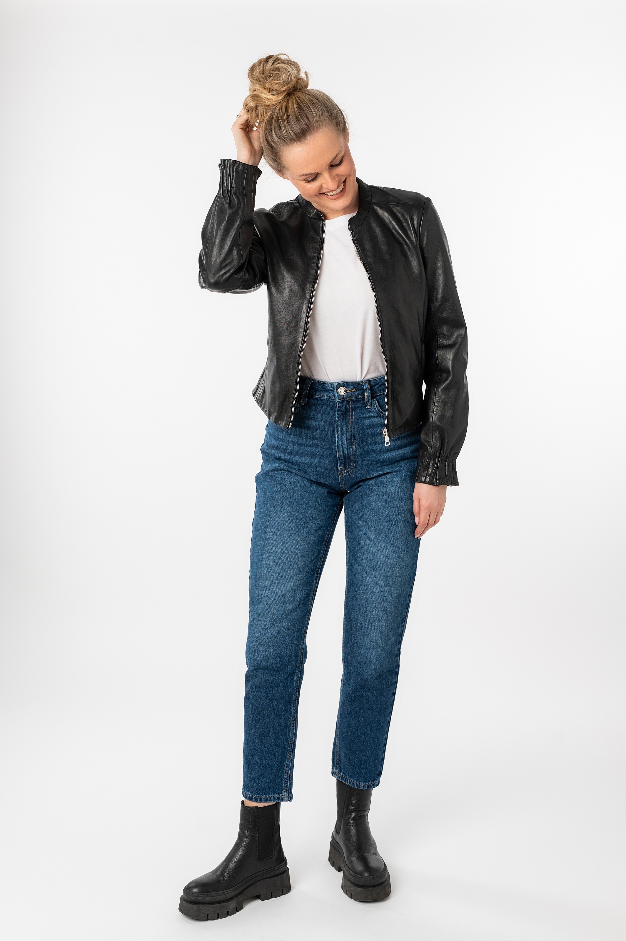 Mauritius Lederjacke »MWCassie« mit Stehkragen