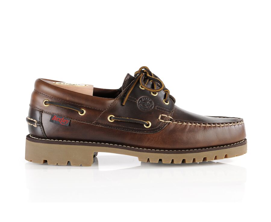 Chaussures bateau homme cuir Marron Foncé - BOCA RATON II
