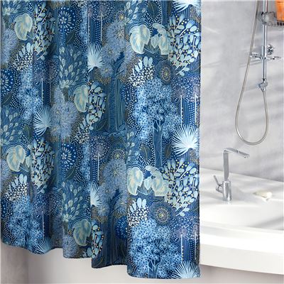 Rideau de douche motif flore sous-marine