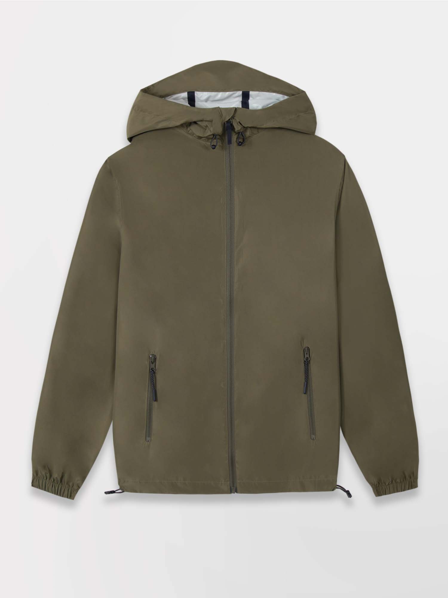 Coupe-Vent Homme Imperméable A Capuche Kaki