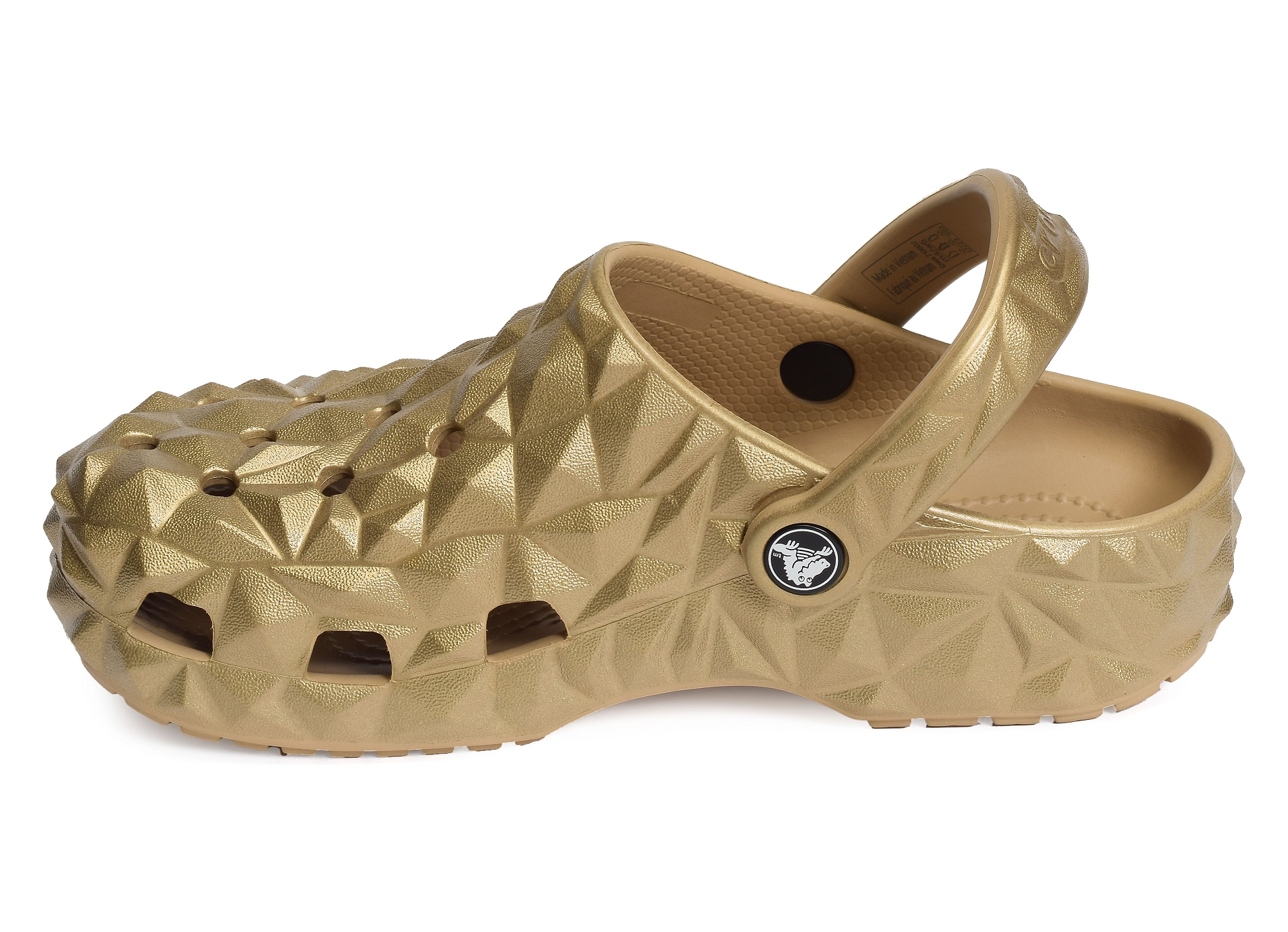 Classic geometric clog gold
