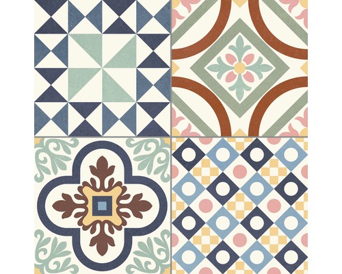 Porseleinen steengoed wand- en vloertegel Heritage mix in 19 verschillende designs 33,15 x 33,15 cm