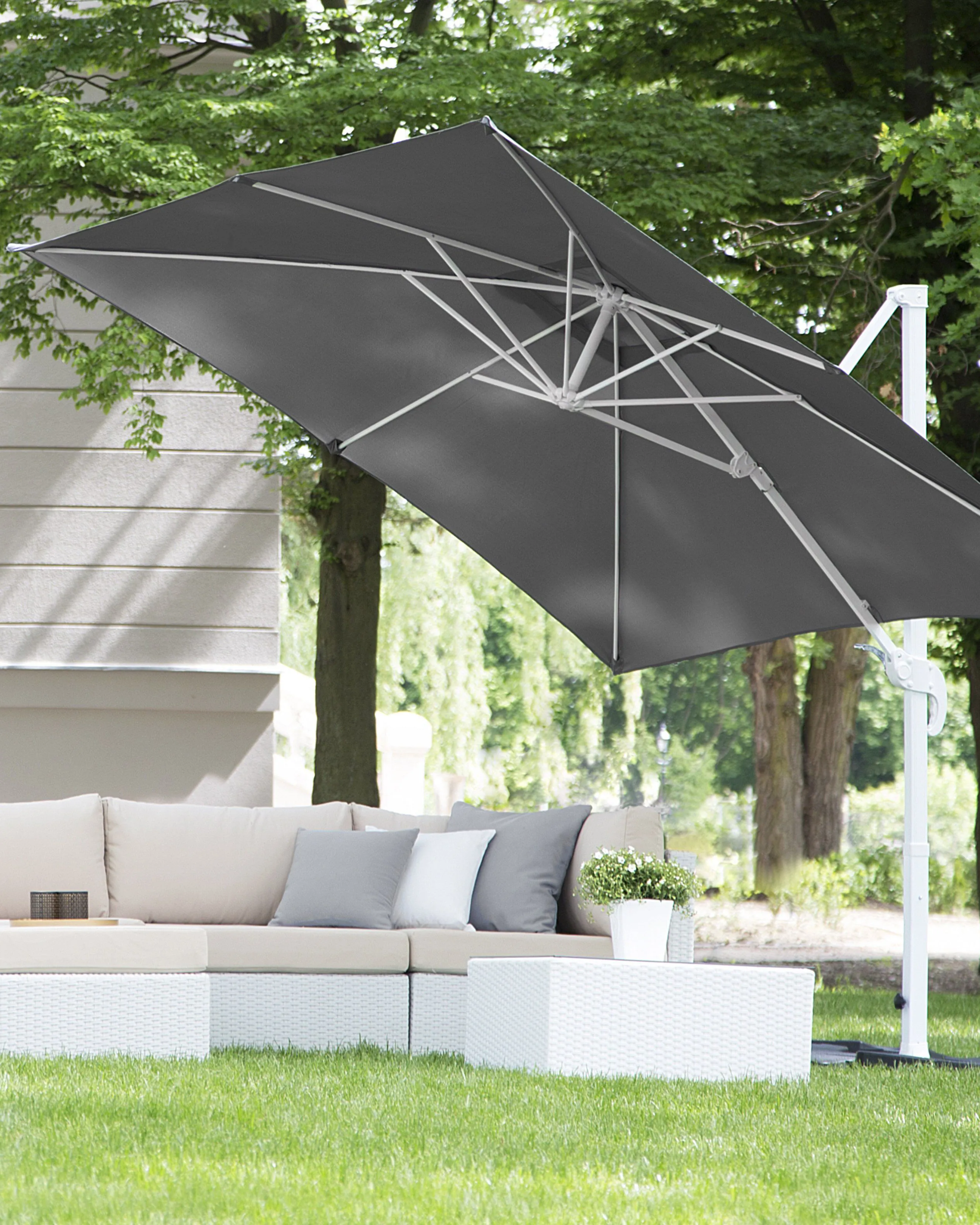 Zweefparasol 250 cm MONZA Donkergrijs