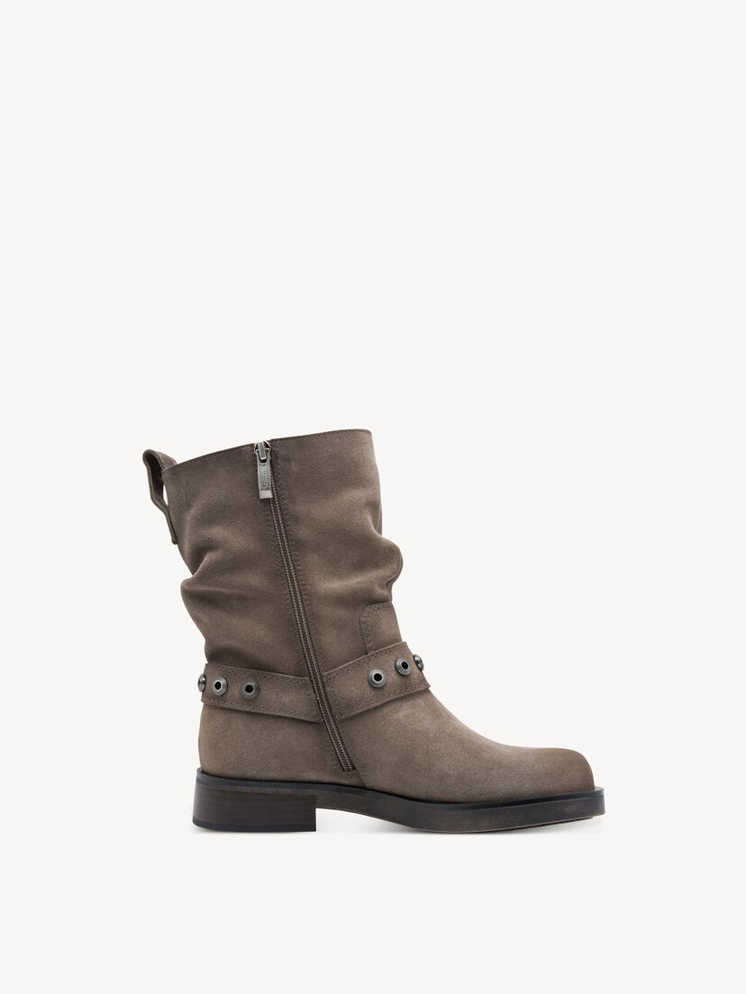 Leren Enkellaarsje - beige