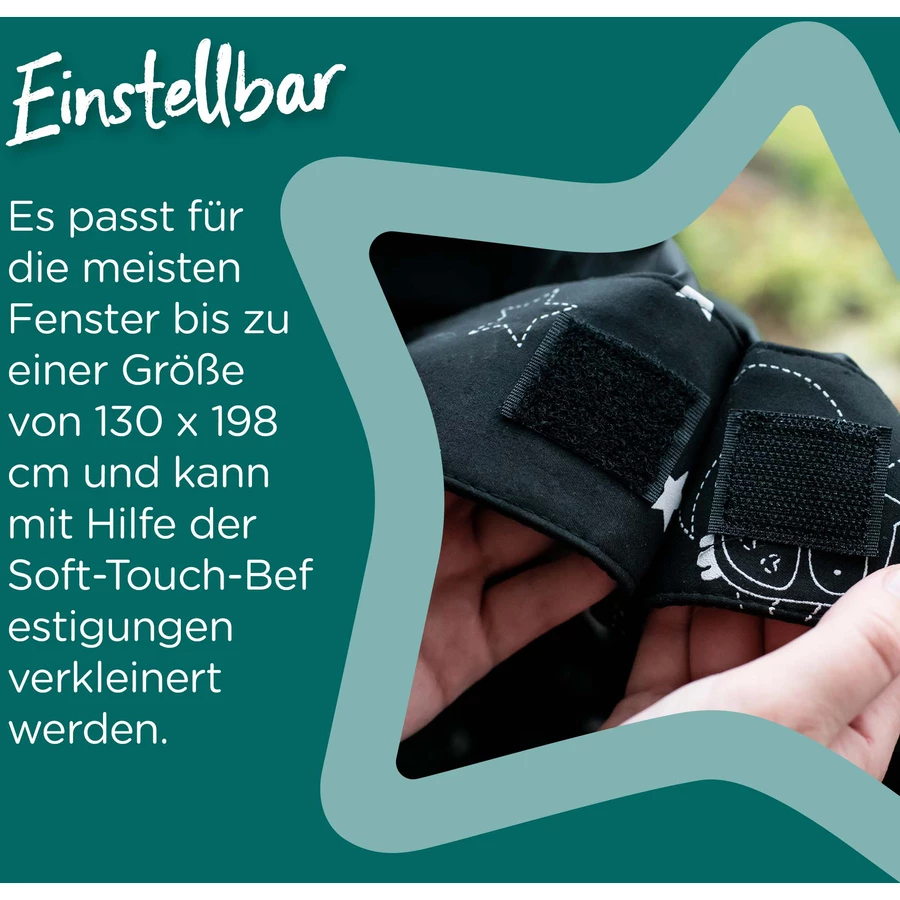Tommee Tippee Verdunklungsrollo Sleeptime tragbar  für Unterwegs, schwarz, Größe: L