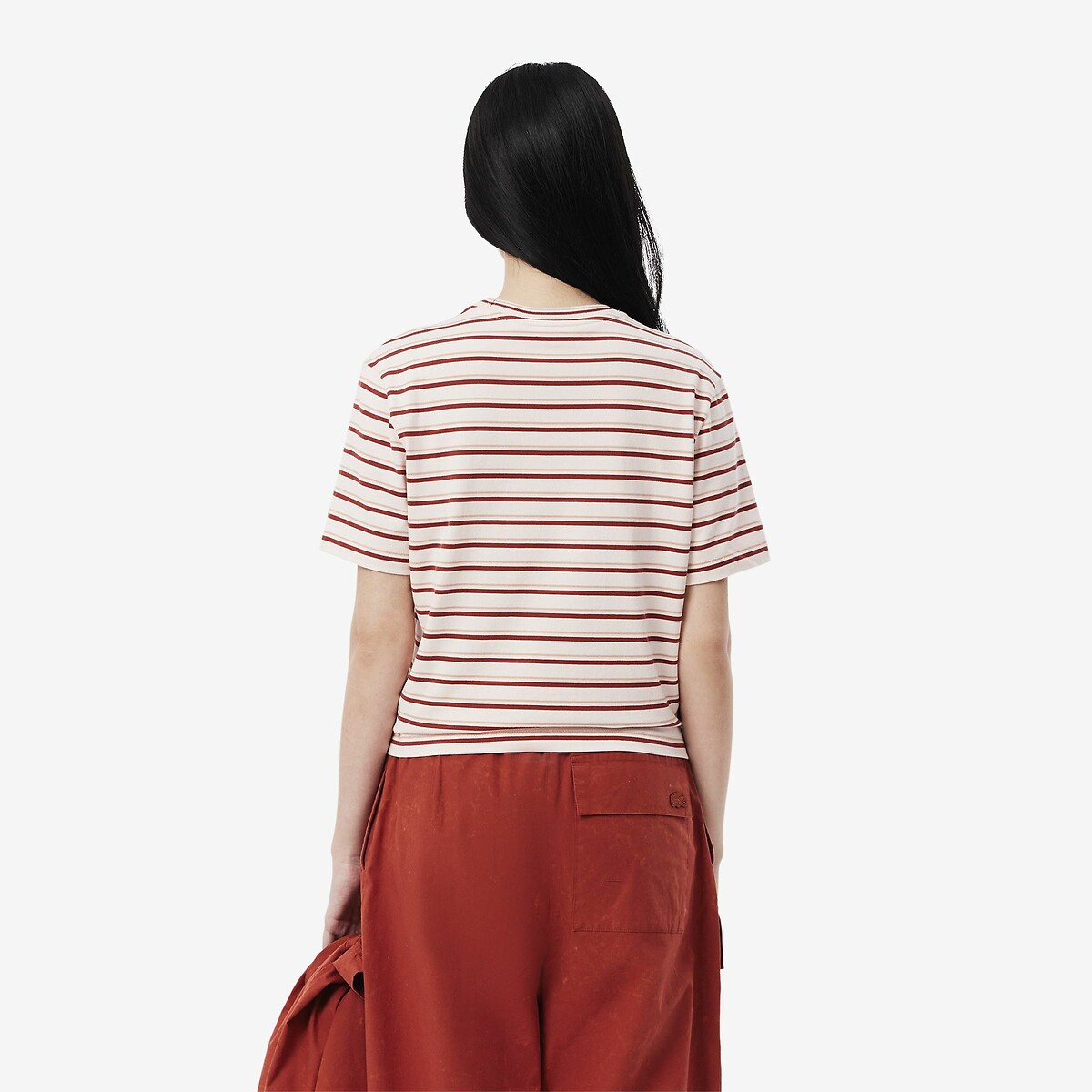 LACOSTE<br>Camiseta listrada de manga curta