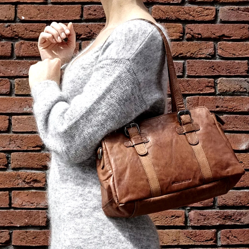 Spikes & Sparrow Bronco Oklahoma Shoulderbag / Shopper Brown
