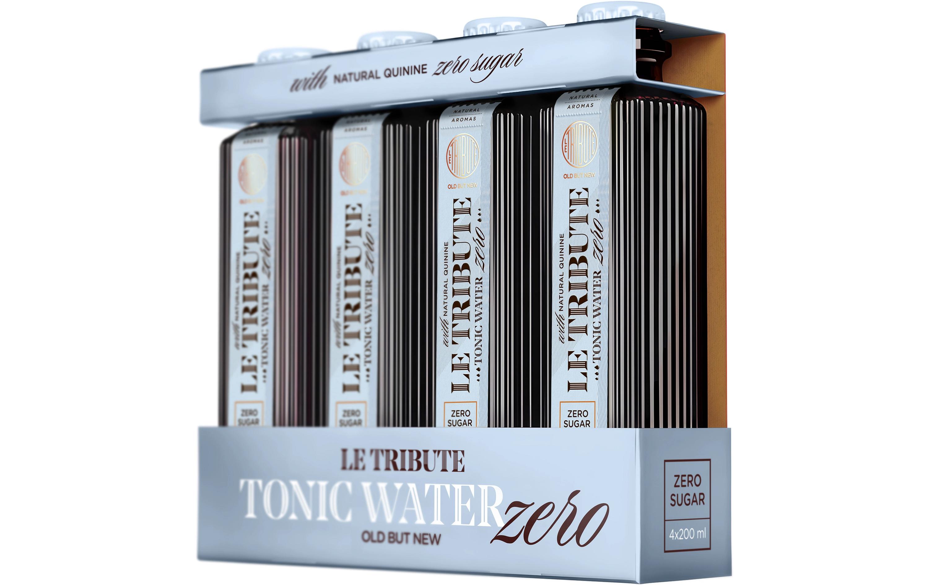 Soft-Drinks Tonic Zero 4 x 200 mlErfrischungsgetränk mit prickelnder Kohlensäure