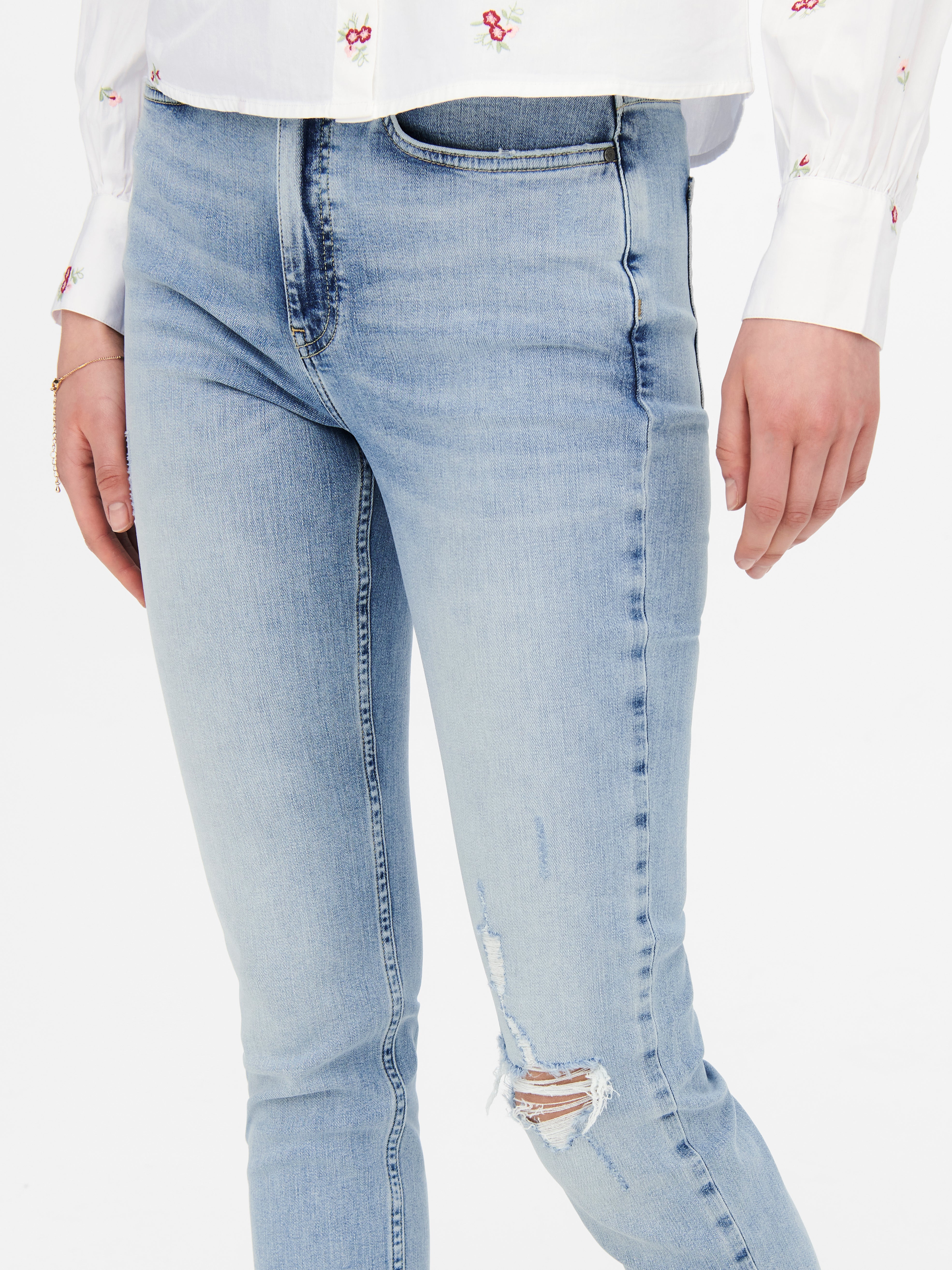 JDYERICA Hohe Taille Ausgestellt Jeans Light Blue Denim