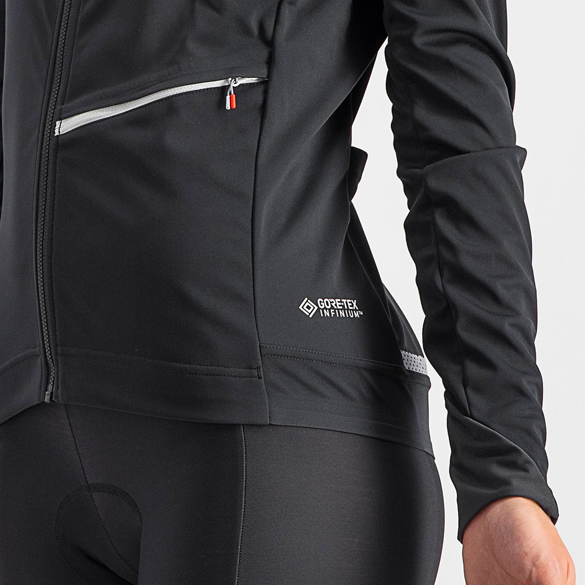 Castelli Go Fietsjack Zwart/Wit Dames