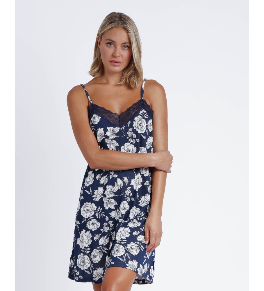 Camisola Admas Navy Flowers marinho