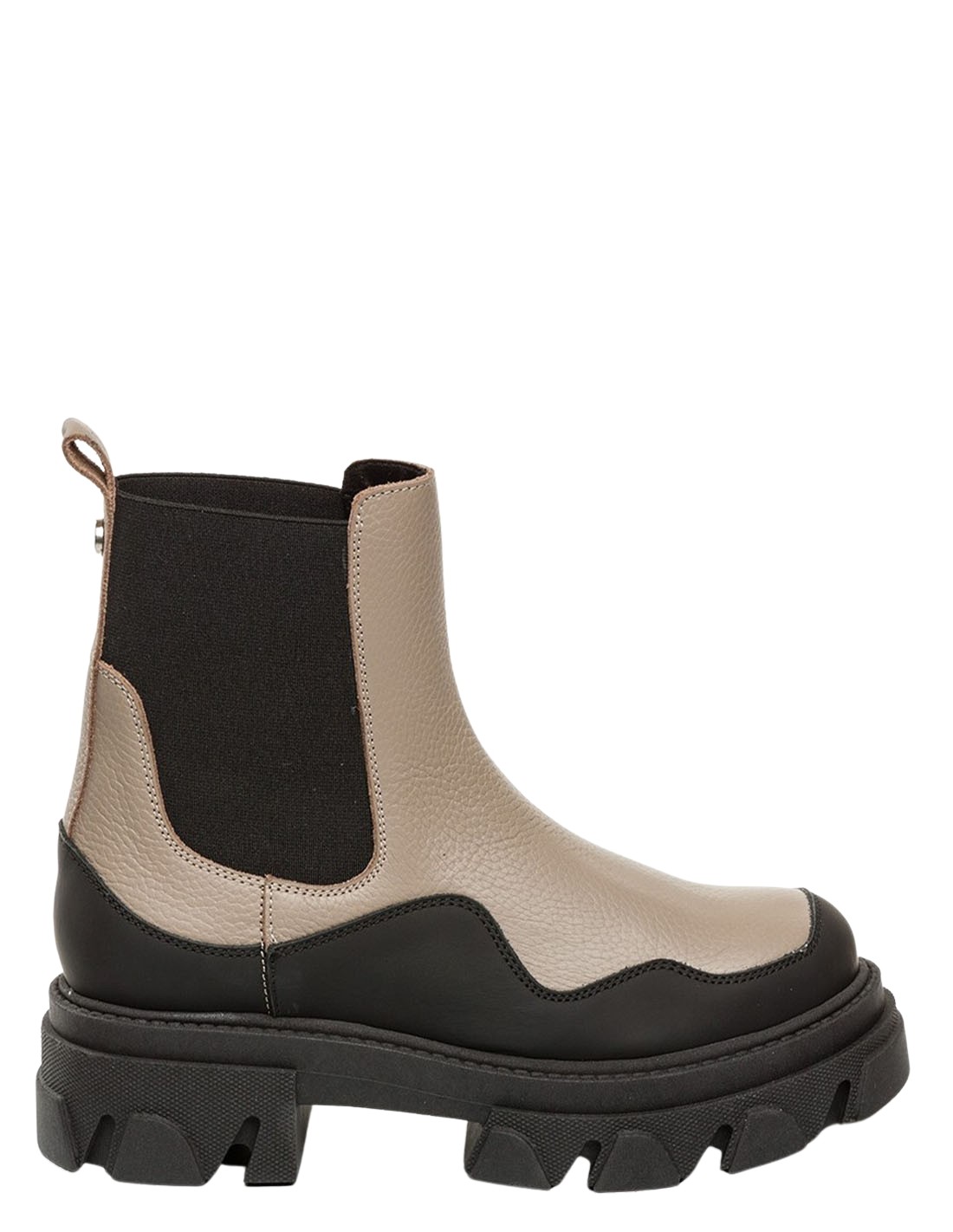 steve madden chelsea boots femme merilyn bootie cuir beige/noir