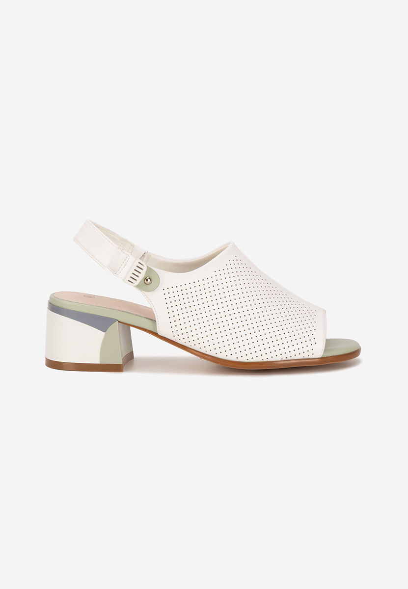 Sandales en cuir naturel blanches Kalya