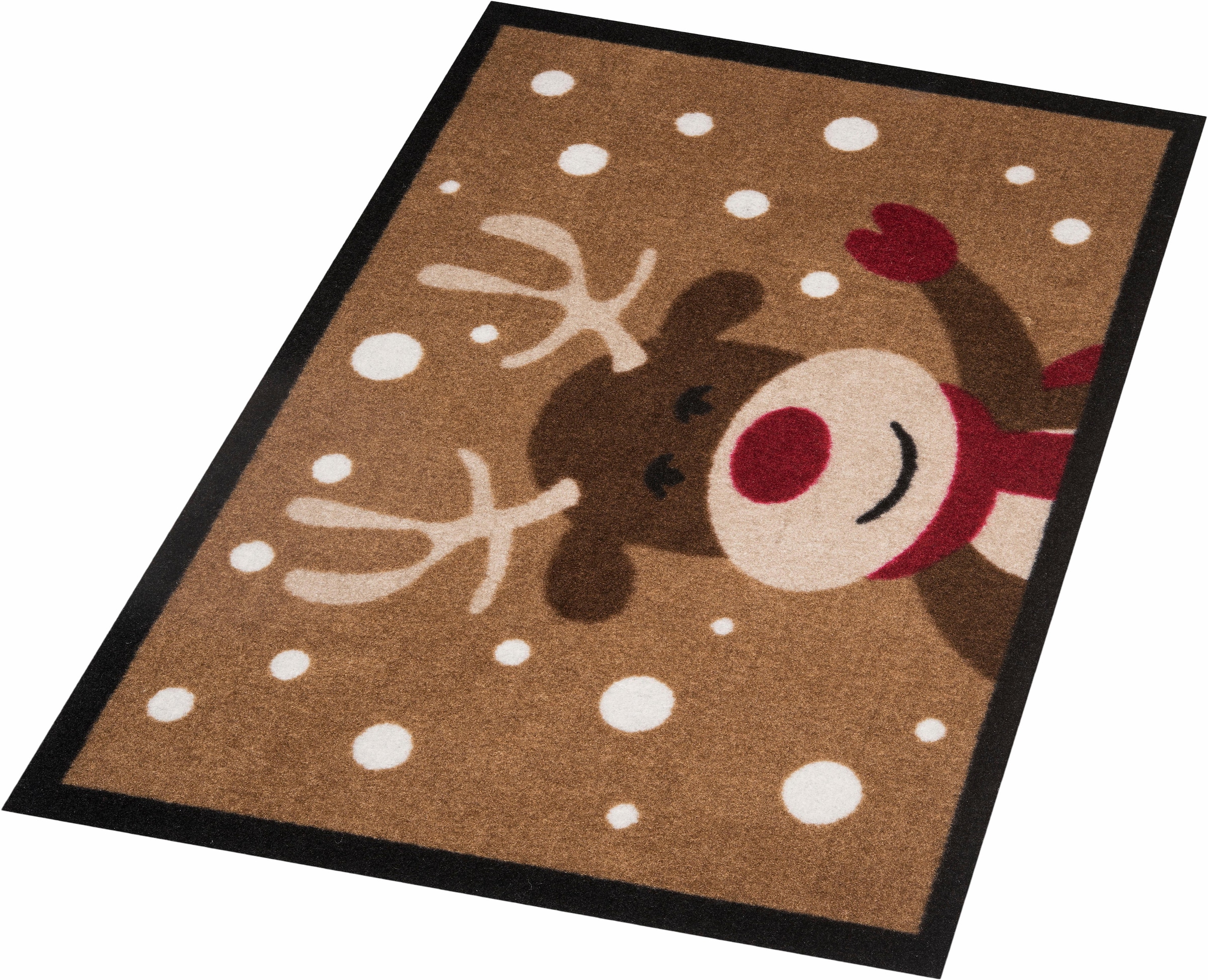 HANSE Home Fussmatte »Reindeer, Türmatte« rechteckig 7 mm Höhe In- & Outdoor, Rutschfest, Rentier-Motiv, Waschbar, Wetterfest, Flur