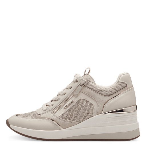 Tamaris Wedge Sneakers, Cream Comb, 39