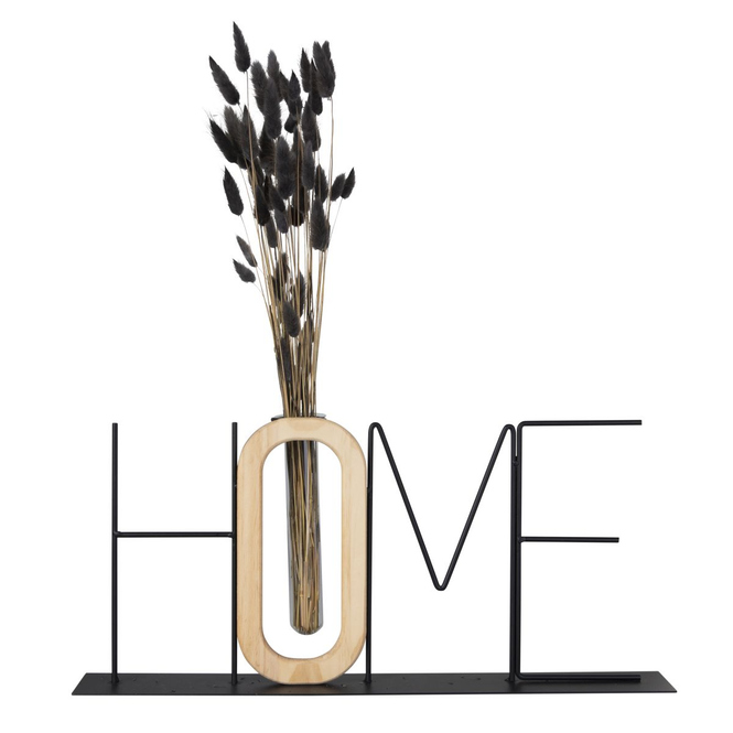 Schriftzug - Home - mit Vase - ca. 50 x 9 x 23 cm
