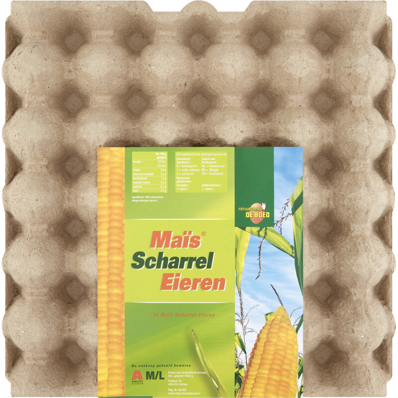 Natuurfarm de Boed Maïs scharreleieren M L