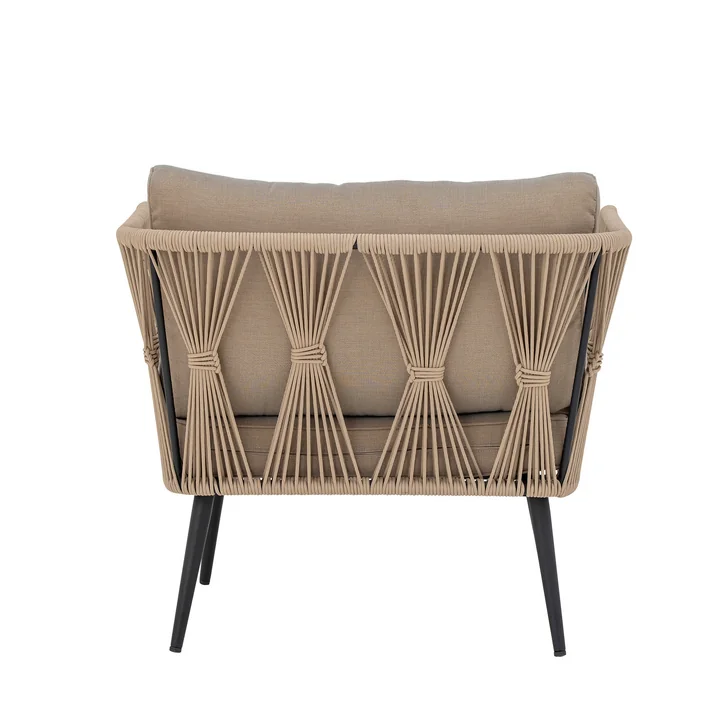 Bloomingville - Pavone Outdoor Lounge Sessel, schwarz