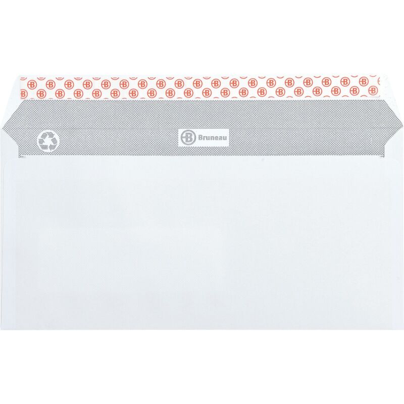 Enveloppe Bruneau 90 g/m² avec bande protectrice blanche - Boîte de 500