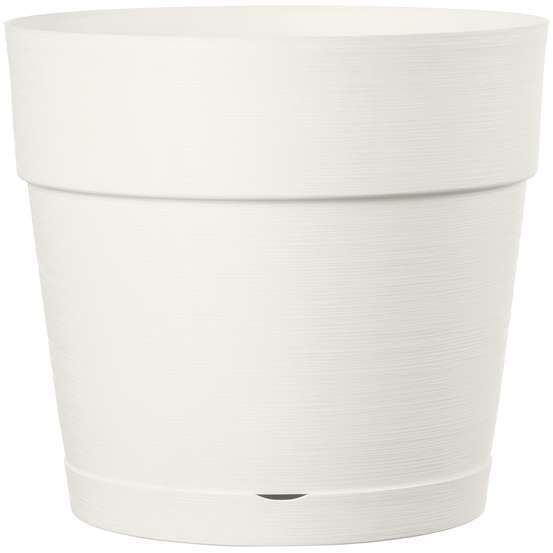Pot Vaso Save R à réserve d'eau en plastique Bianco Ø38cm