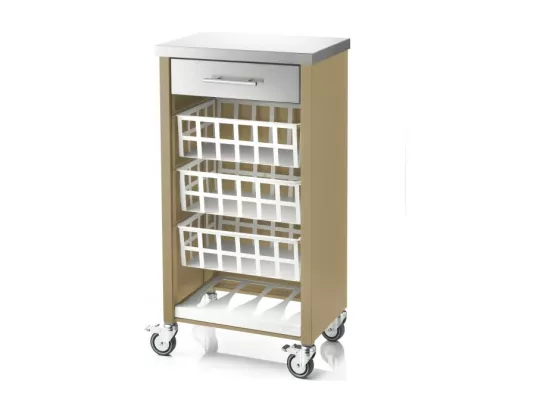 Desserte, chariot de cuisine – Couleur Sable, Inox - 93*48*34cm - MOHER