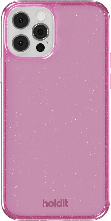 HoldIt Glitter Case iPhone 12/12Pro Lyserød