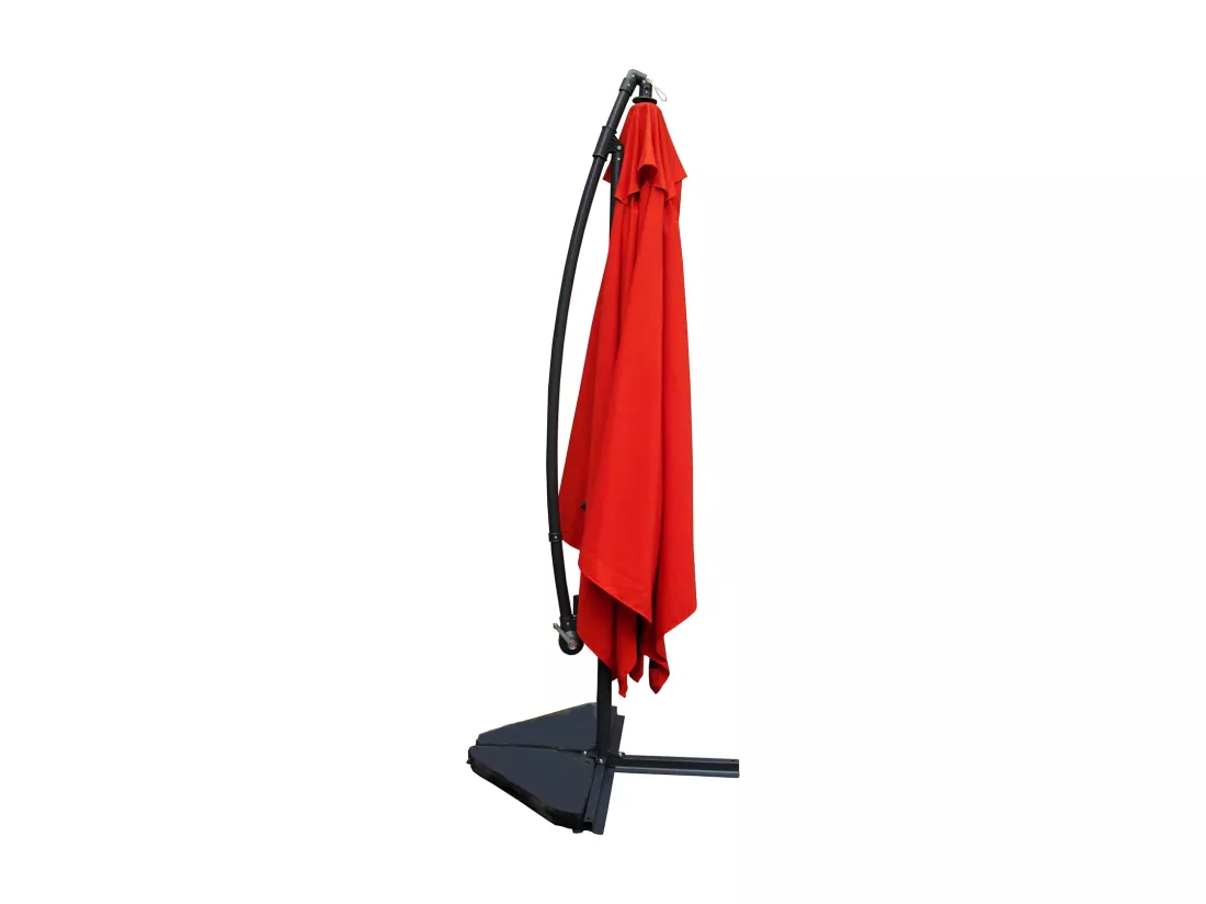 Parasol carré 3x3m terracotta SOLENZARA