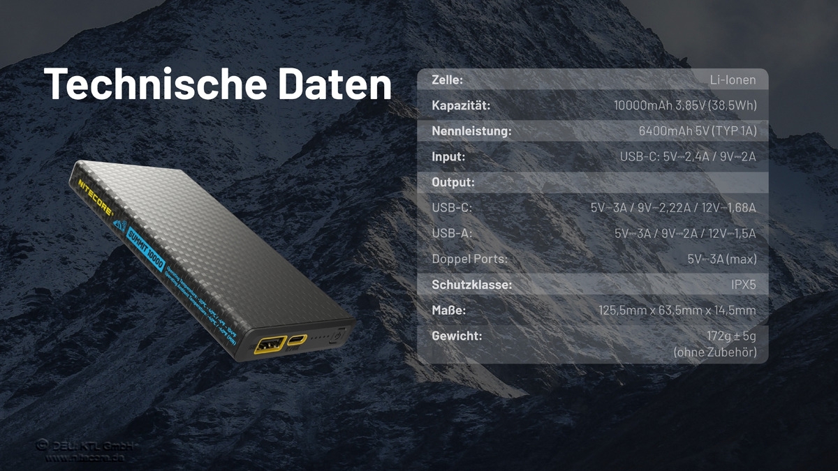 Nitecore Powerbank Summit 10000 mAh