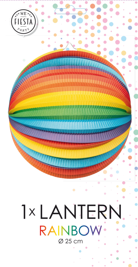 Lampion Regenboog 25cm