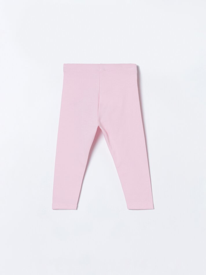 Conjunto com 2 Leggings Compridas Básicas - Rosa