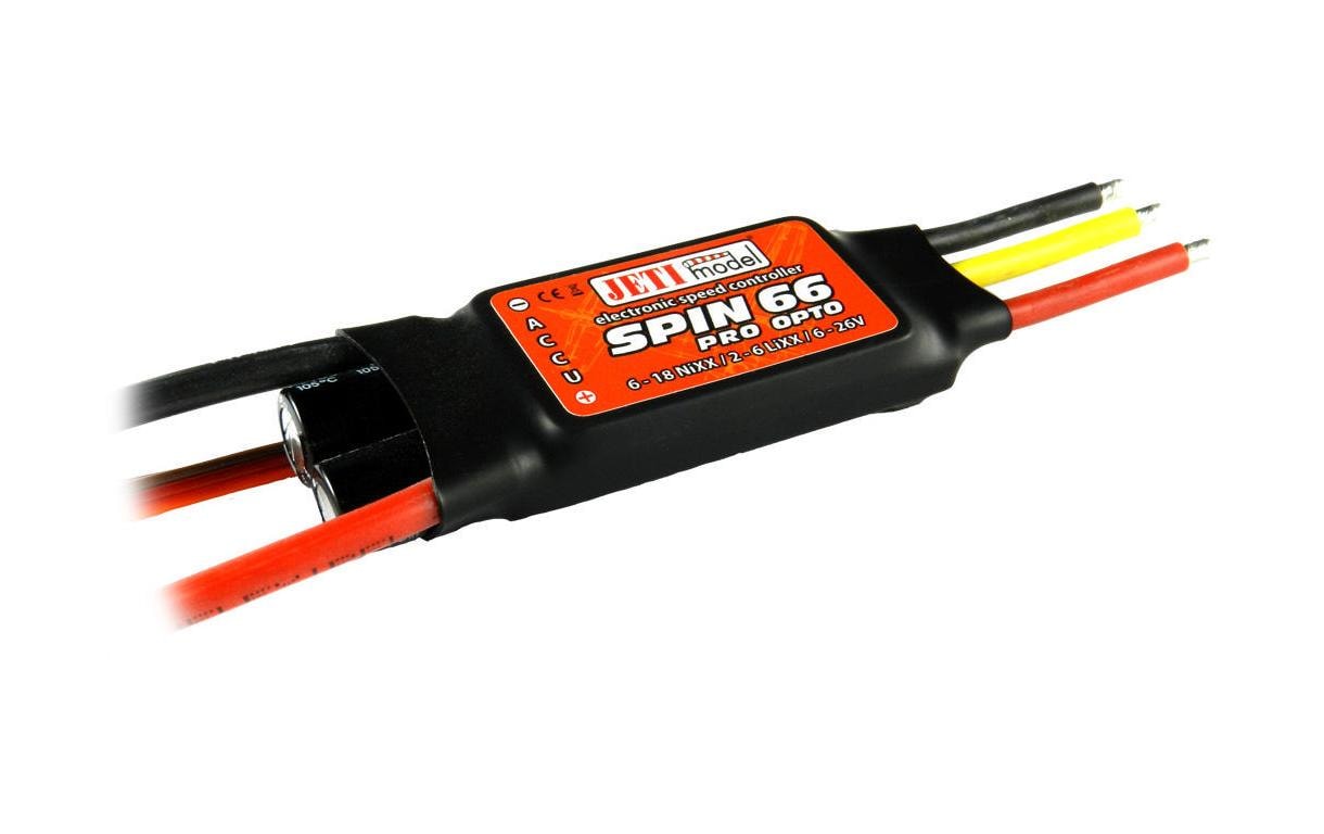 Brushless Regler SPIN 66 Pro opto 70A, 2-6S<br>Vielseitiger Brushless ESC mit Optokoppler für Flugmodelle