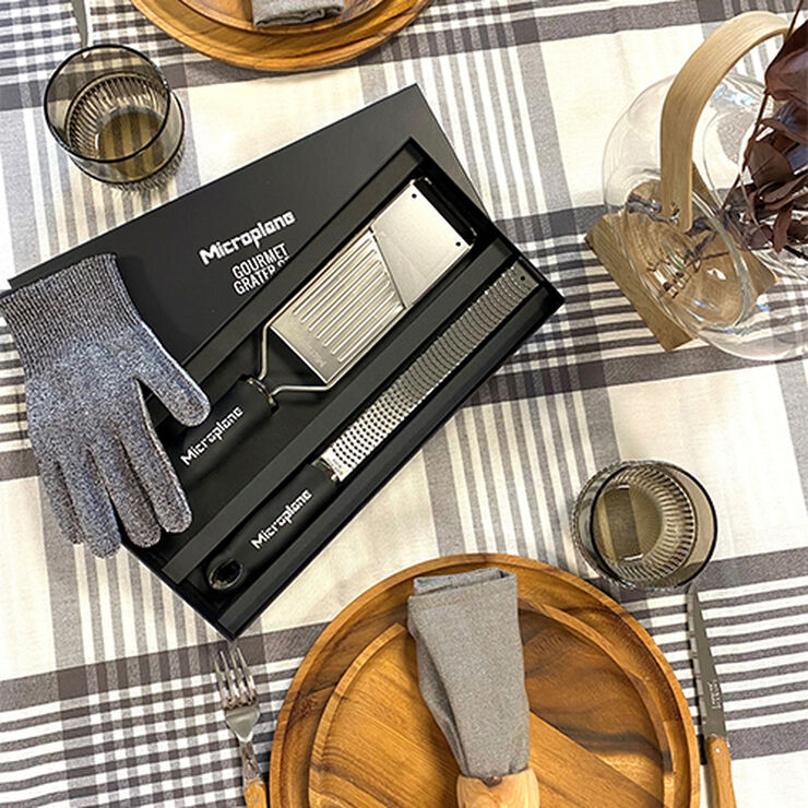 Microplane Gavesæt Microplane - Premium Zester   Gourmet Slicer   Skæreresistent Sort
