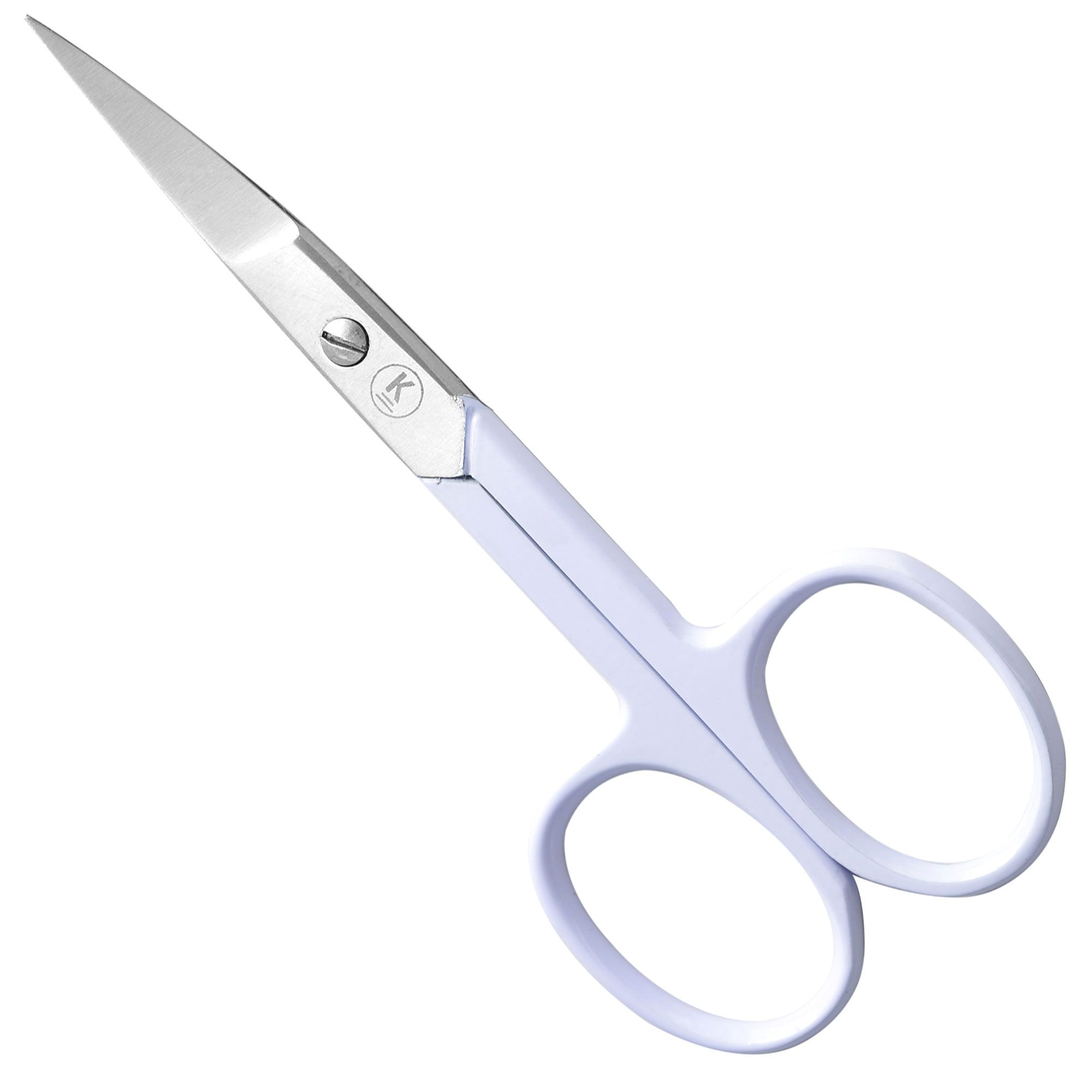 K-Pro Profi Maniküre Fingernagelschere Gebogen Spitz Damen Herren  (Weiß)