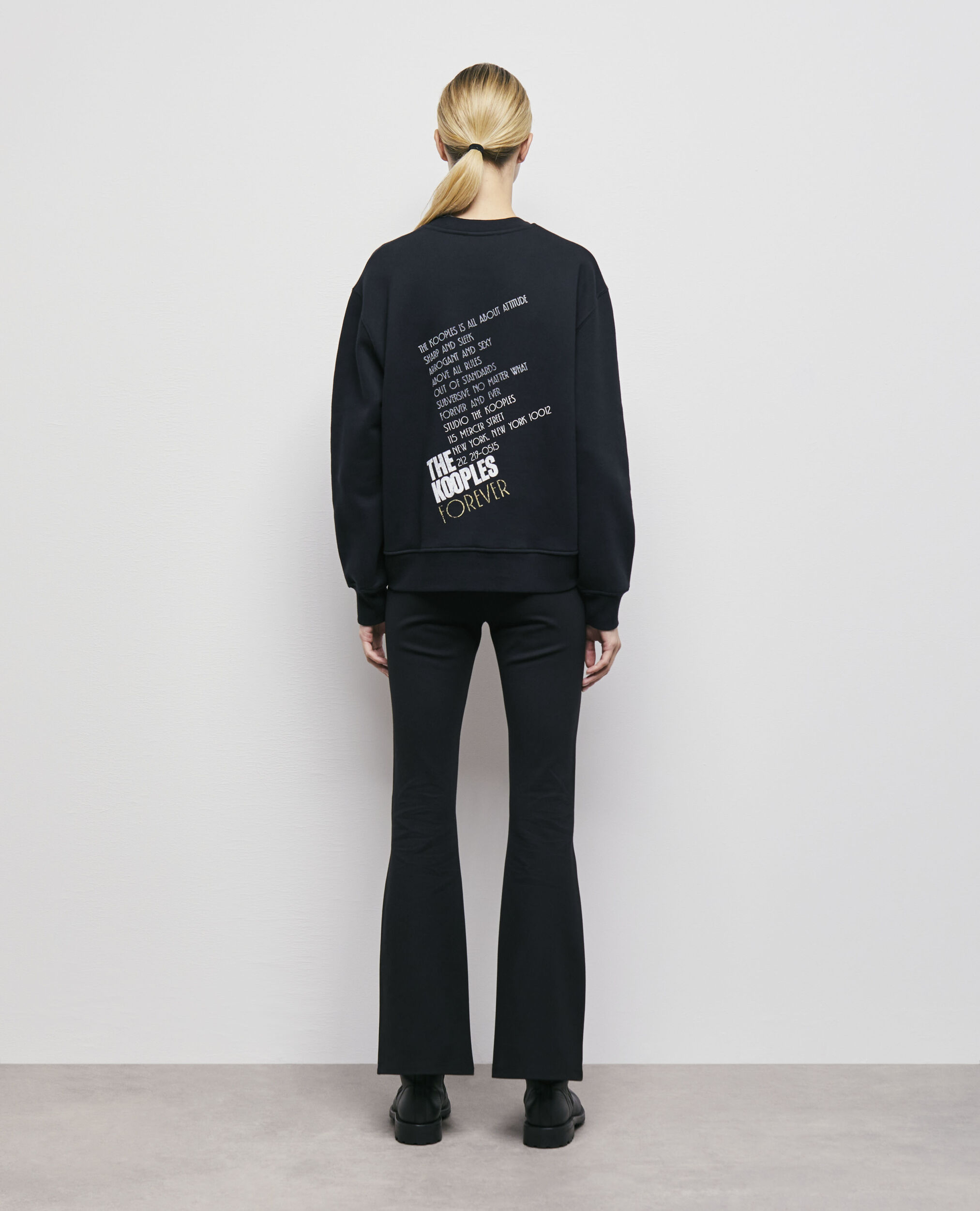 Sweatshirt sérigraphié noir
