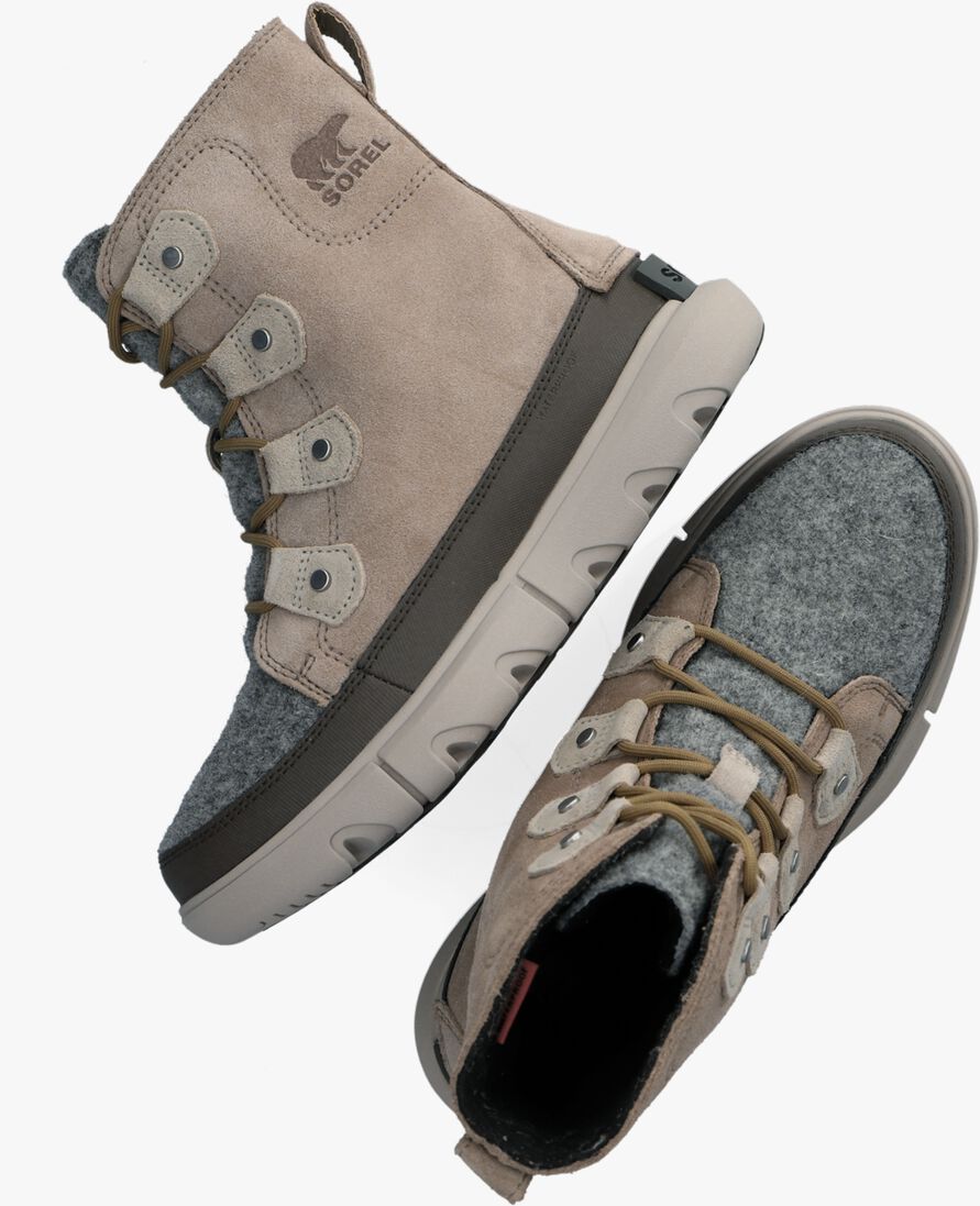SOREL taupe sorel enkelboots explorer ii joan faux felt wp