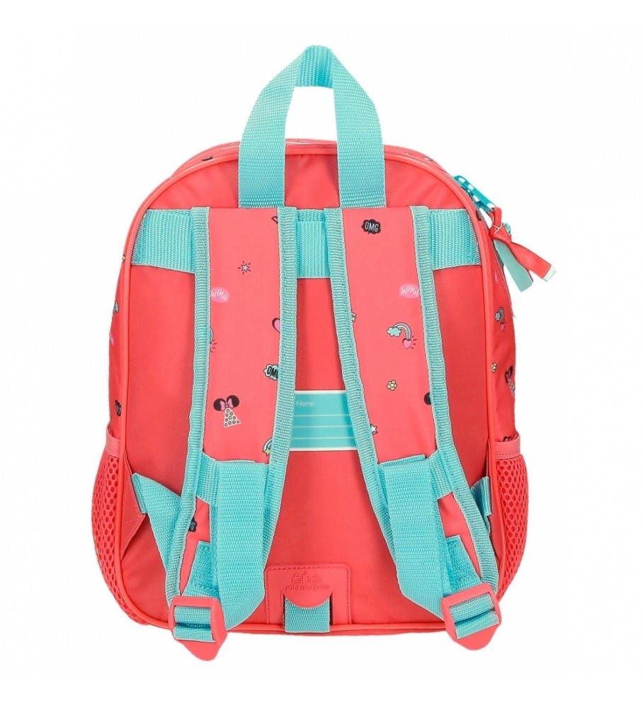 Mochila pré-escolar Joumma Bags Minnie Lovin Life 28cm adaptável rosa