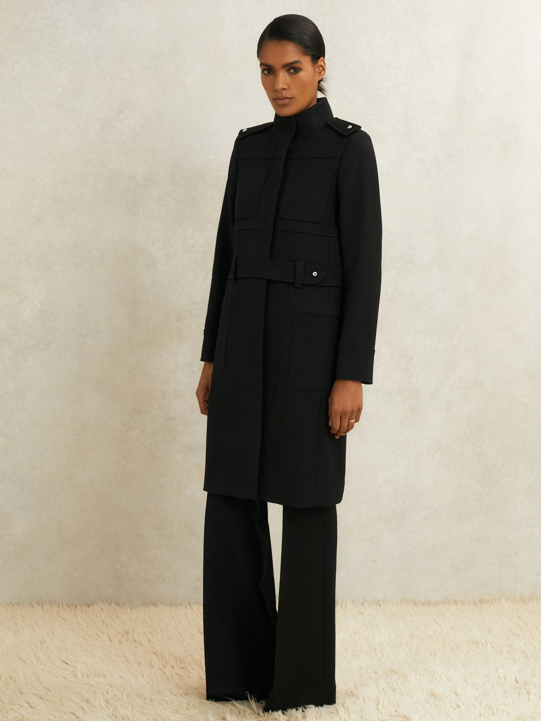 Reiss Ares Atelier Wool Belted Long Coat