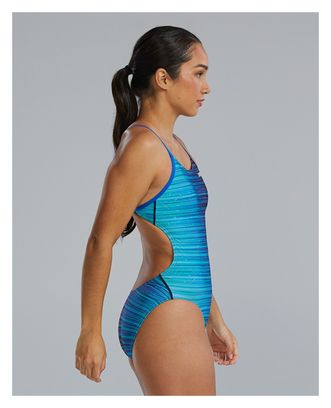Maillot de bain Tyr Durafast Elite Speedwarp Cutoutfit Bleu Femme